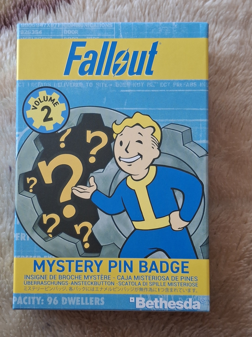 Fallout Collectible Mystery Pin Pack - Blue & Yellow Vault Boy Art